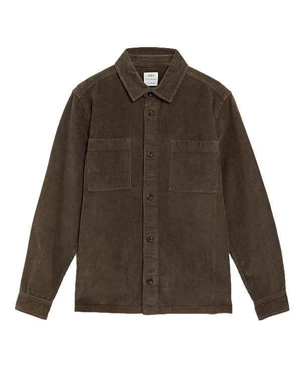 Pure Cotton Corduroy Overshirt