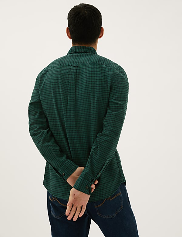 Pure Cotton Check Oxford Shirt