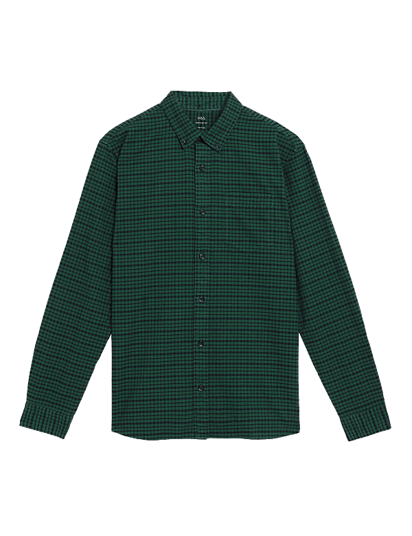 Pure Cotton Check Oxford Shirt