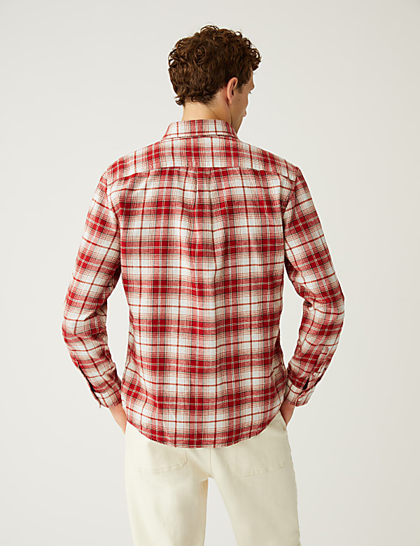 Flannel Brushed Cotton Check Shirt