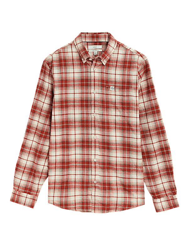 Flannel Brushed Cotton Check Shirt