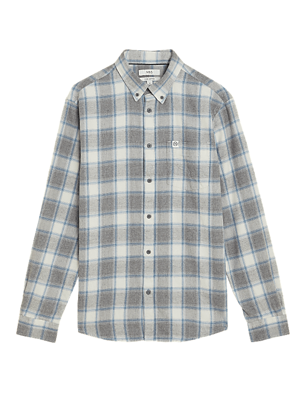 Flannel Brushed Cotton Check Shirt