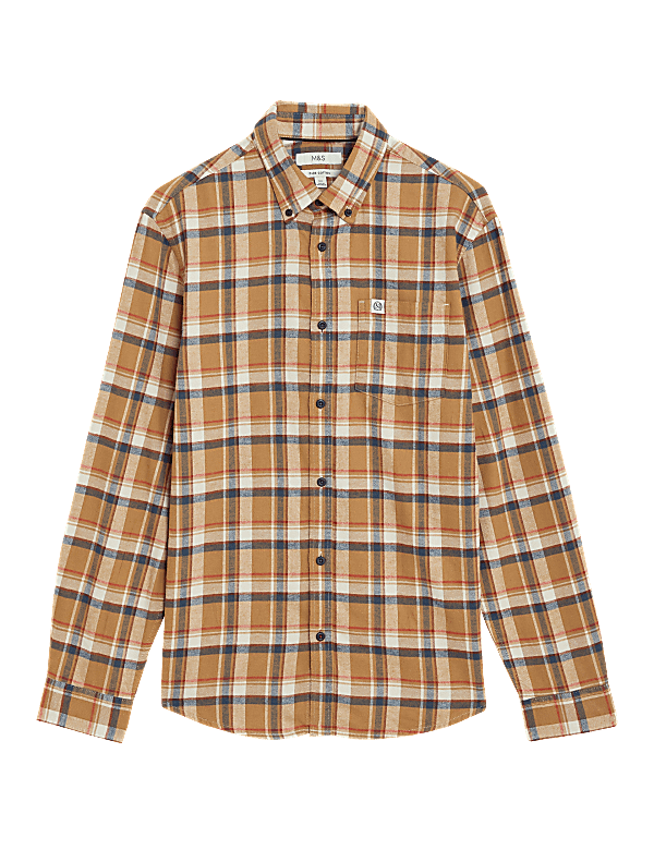 Flannel Brushed Cotton Check Shirt