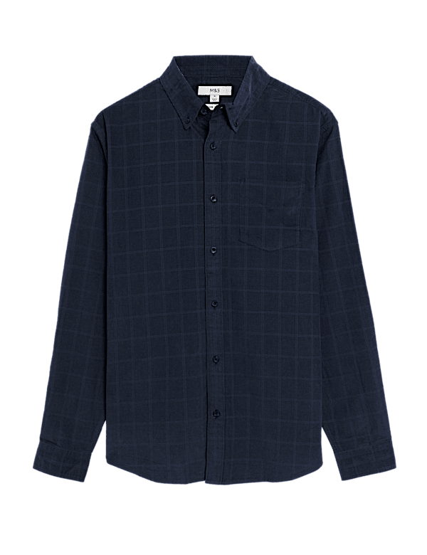 Pure Cotton Corduroy Check Shirt