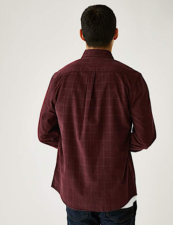 Pure Cotton Corduroy Check Shirt