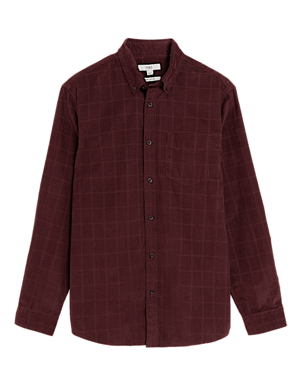 Pure Cotton Corduroy Check Shirt