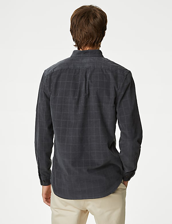 Pure Cotton Corduroy Check Shirt