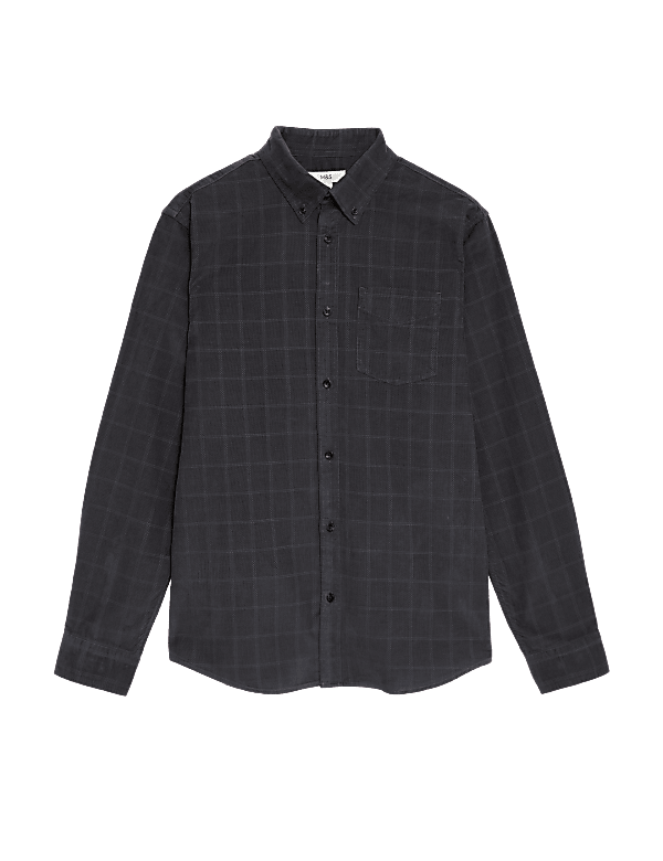 Pure Cotton Corduroy Check Shirt