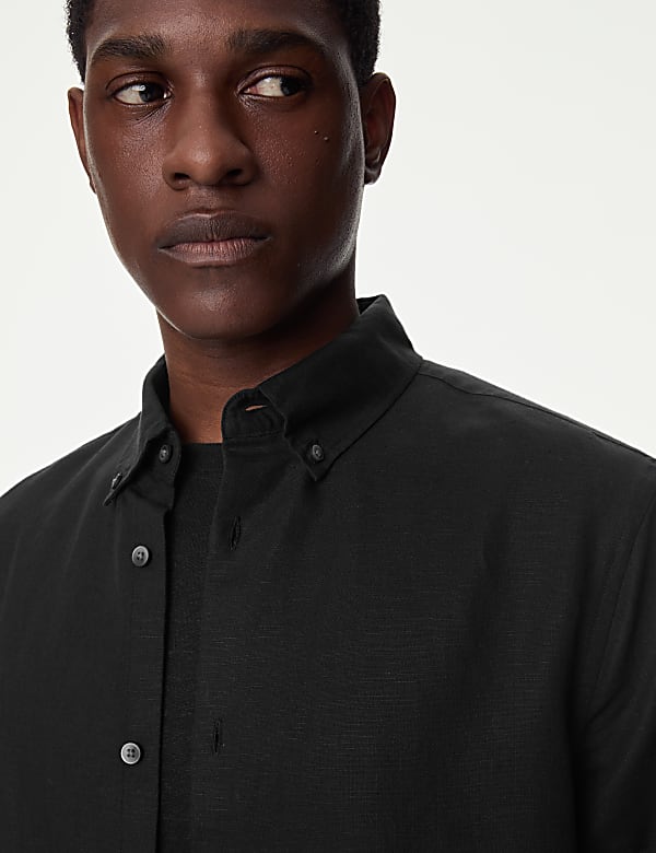 Linen Cotton Short Sleeve Shirt