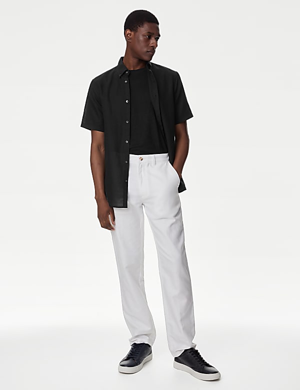 Linen Cotton Short Sleeve Shirt