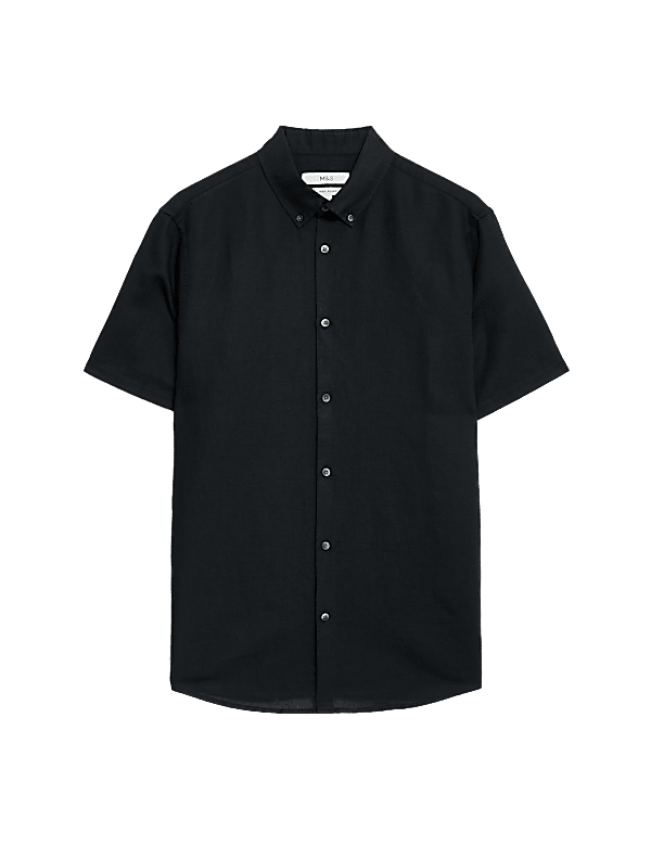 Linen Cotton Short Sleeve Shirt