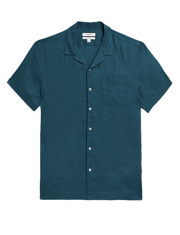 Linen Rich Cuban Collar Shirt