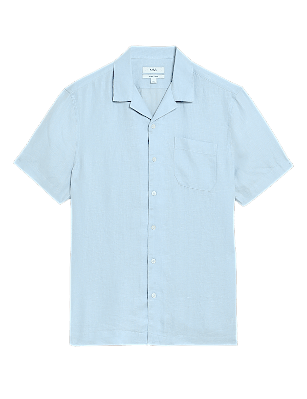 Linen Rich Cuban Collar Shirt