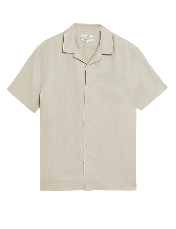Linen Rich Cuban Collar Shirt
