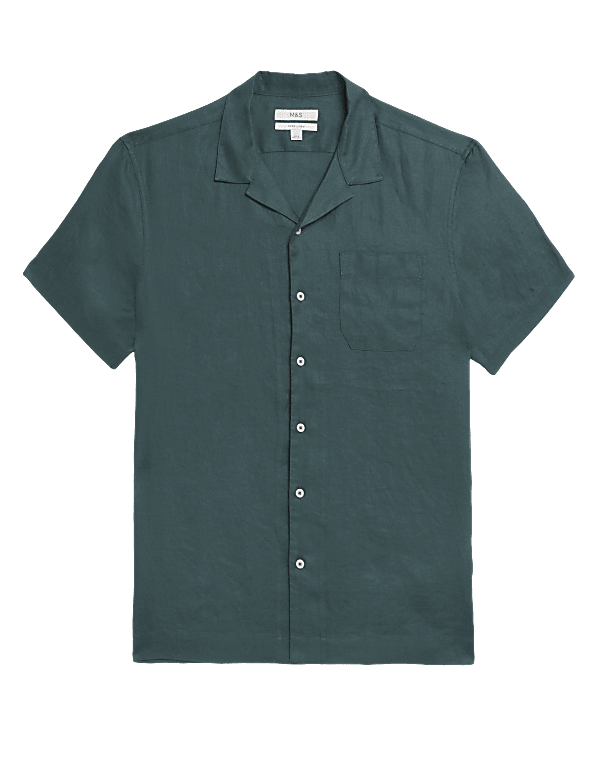 Linen Rich Cuban Collar Shirt
