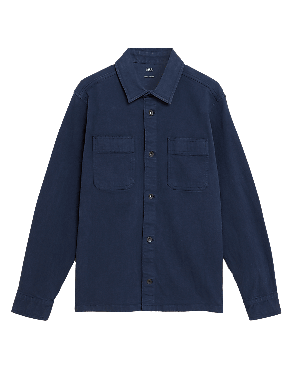 Cotton Rich Denim Overshirt
