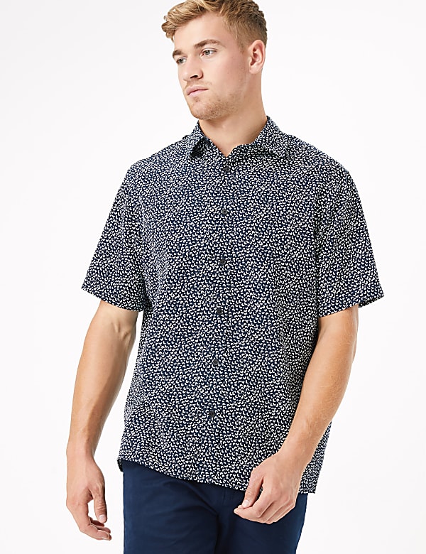 Geometric Print Relaxed Fit Shirt