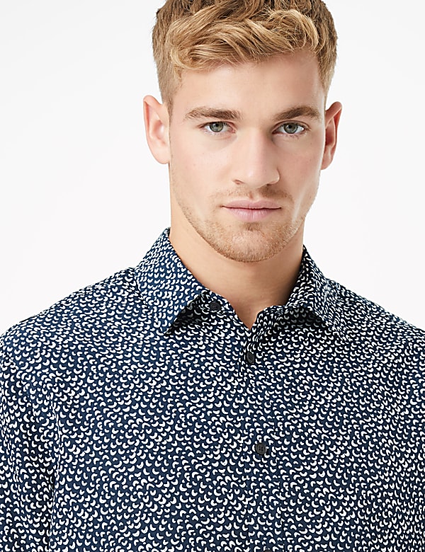 Geometric Print Relaxed Fit Shirt