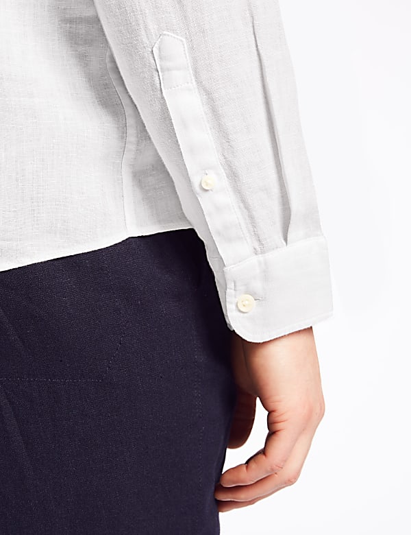Pure Linen Shirt with Pocket