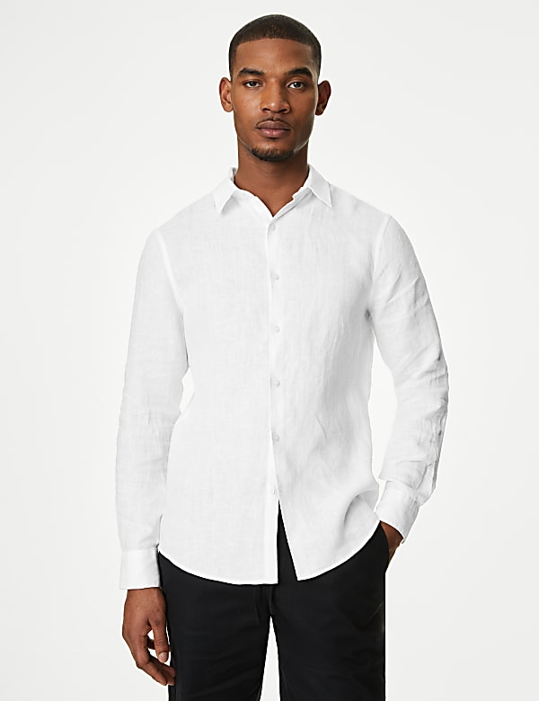 Pure Linen Slim Fit Shirt