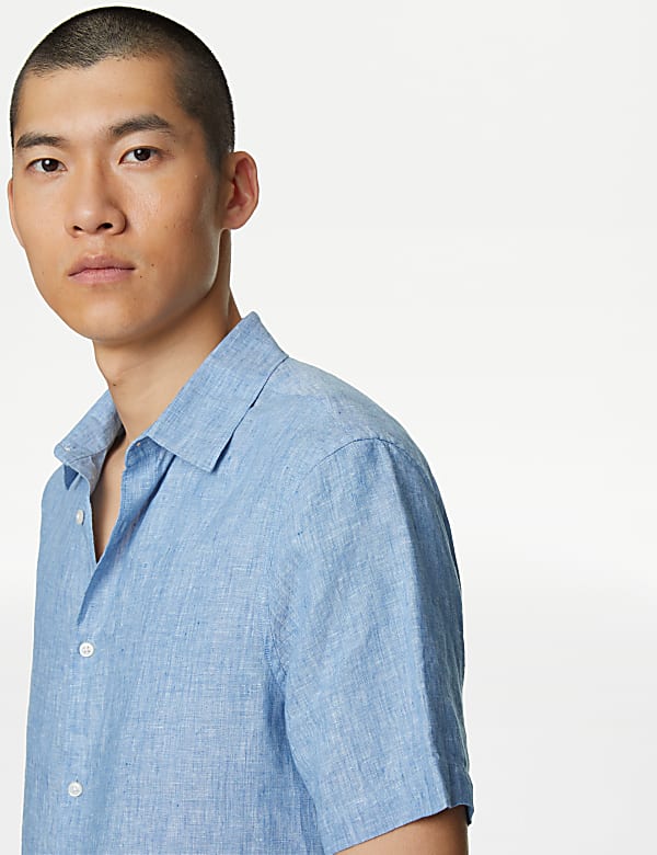 Easy Iron Pure Linen Shirt - GR