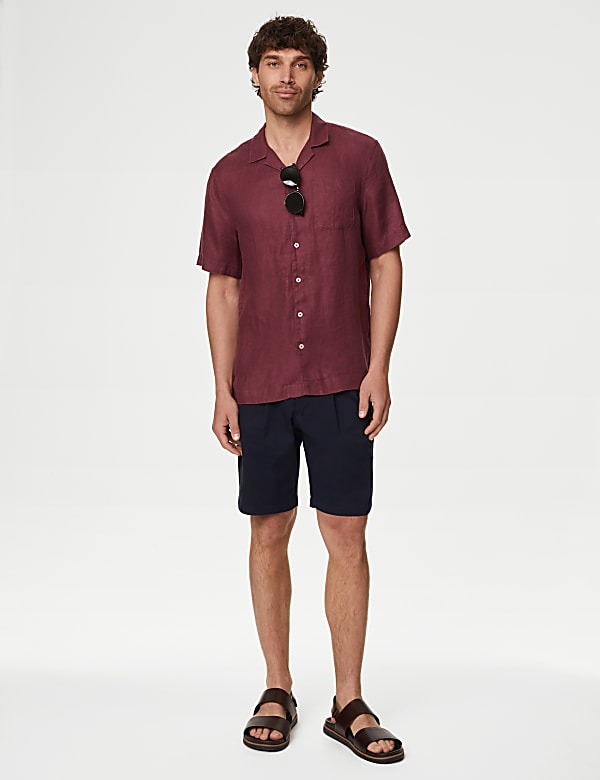 Pure Linen Cuban Collar Shirt