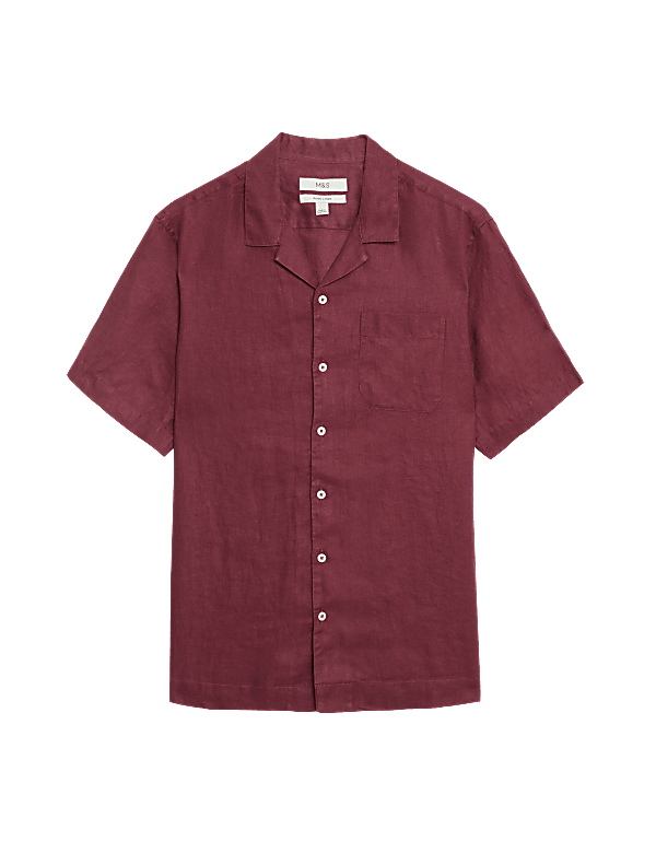 Pure Linen Cuban Collar Shirt
