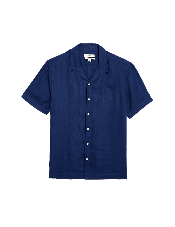 Pure Linen Cuban Collar Shirt