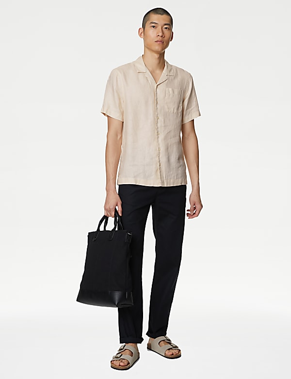 Pure Linen Cuban Collar Shirt