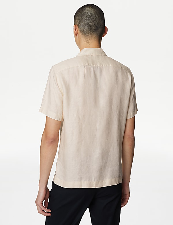 Pure Linen Cuban Collar Shirt