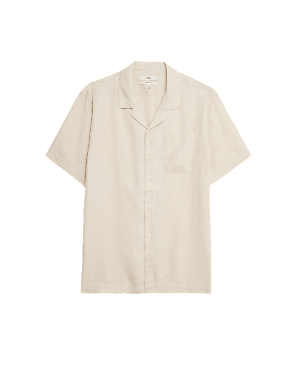 Pure Linen Cuban Collar Shirt