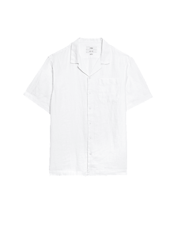 Pure Linen Cuban Collar Shirt