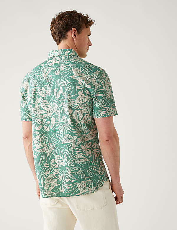 Pure Cotton Hawaiian Cuban Collar Shirt
