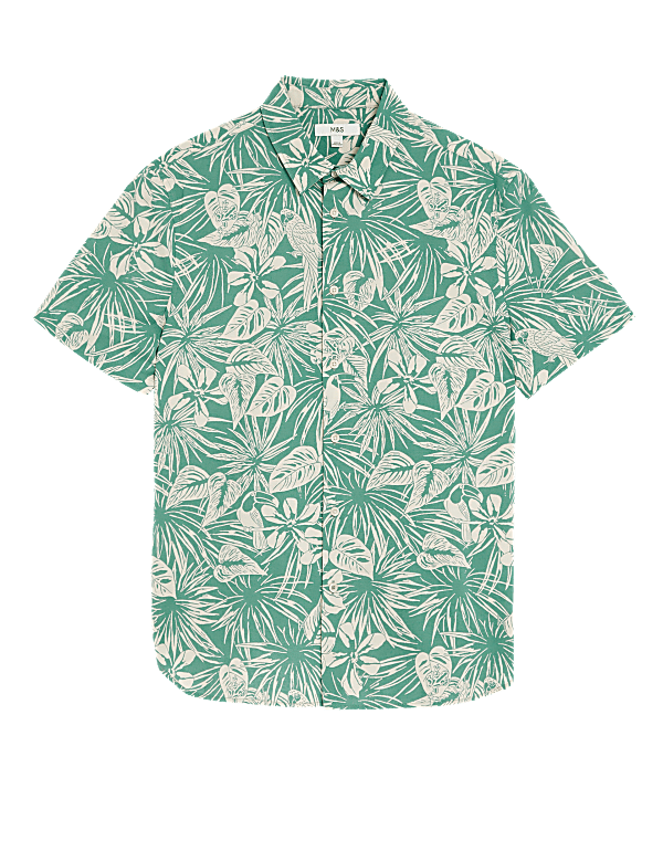 Pure Cotton Hawaiian Cuban Collar Shirt