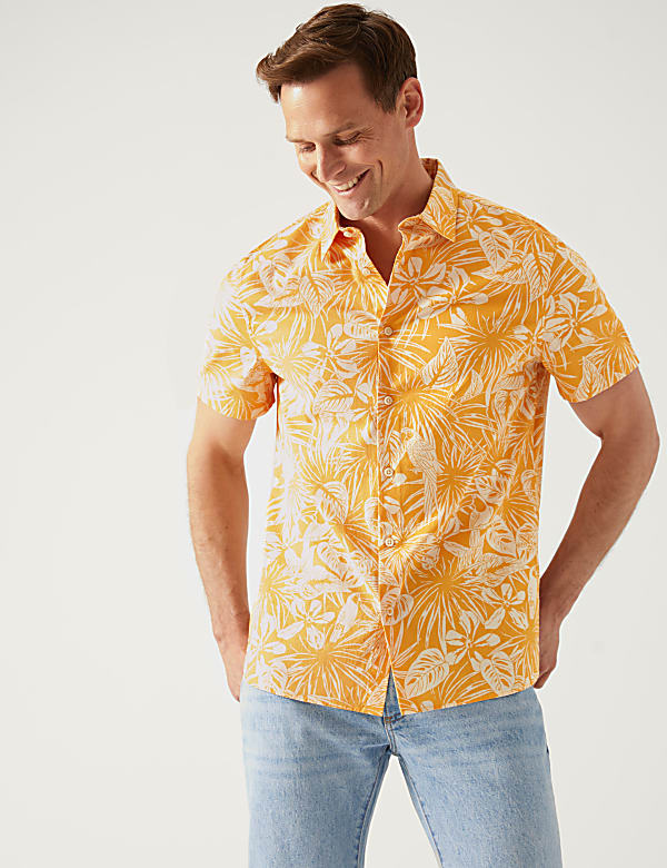 Pure Cotton Hawaiian Cuban Collar Shirt