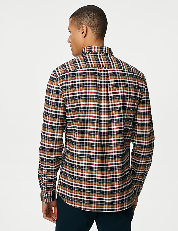 Easy Iron Pure Cotton Check Oxford Shirt
