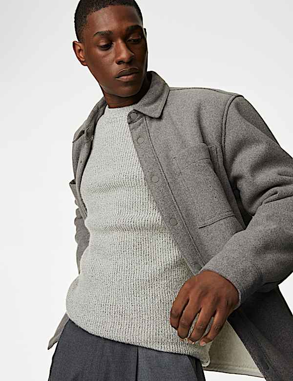 Kurtka koszulowa z podszewką z misia - PL