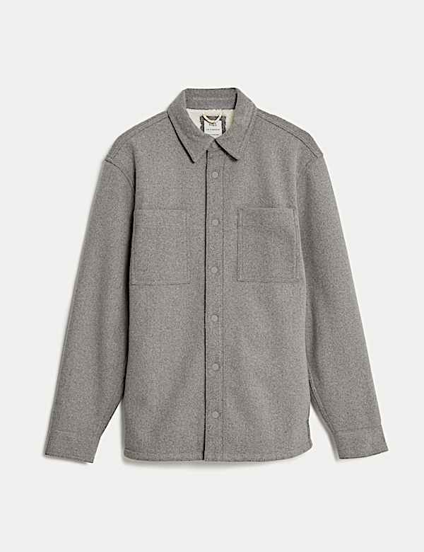 Kurtka koszulowa z podszewką z misia - PL