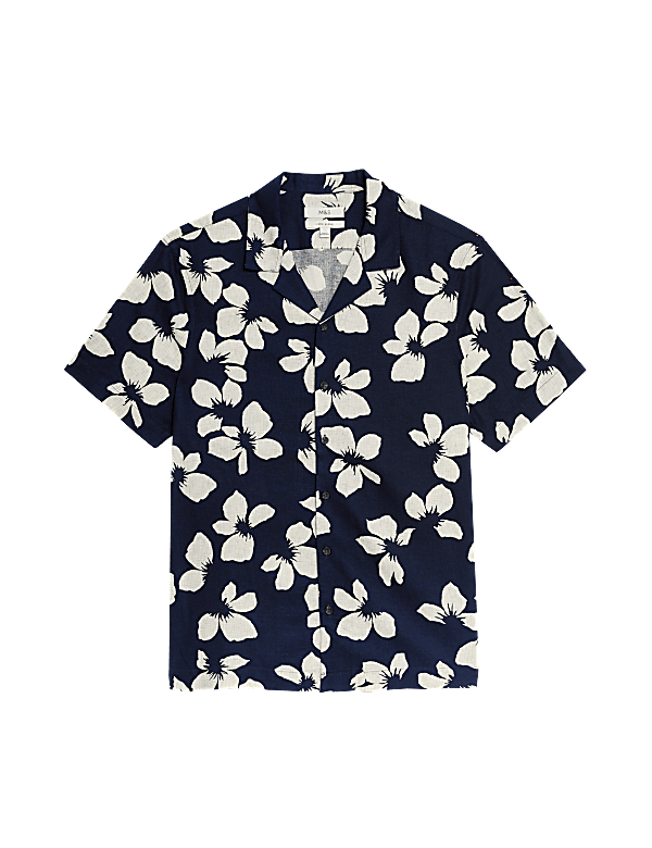 Easy Iron Linen Rich Floral Shirt