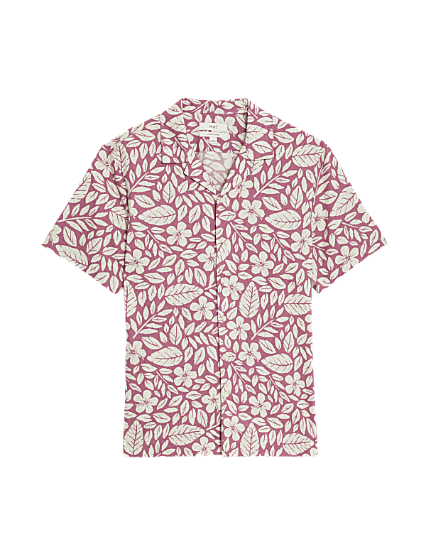 Easy Iron Linen Rich Floral Shirt