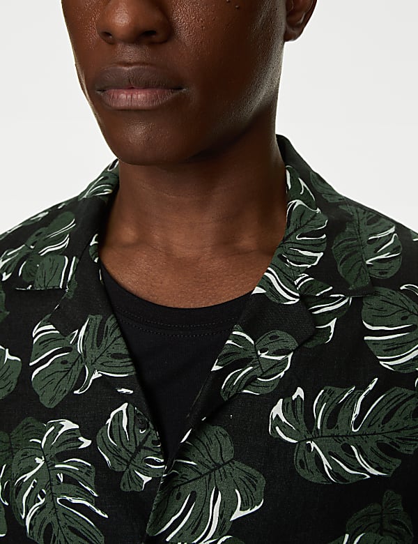 Easy Iron Linen Rich Floral Shirt