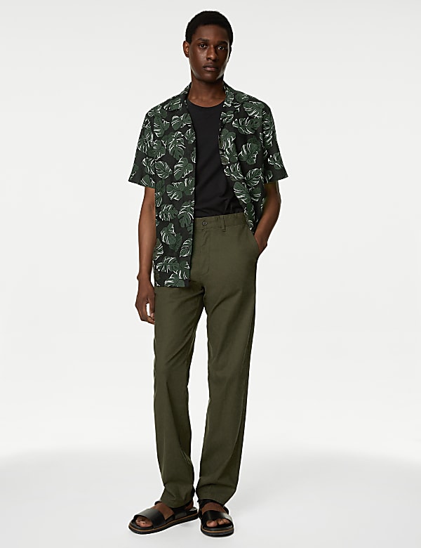 Easy Iron Linen Rich Floral Shirt