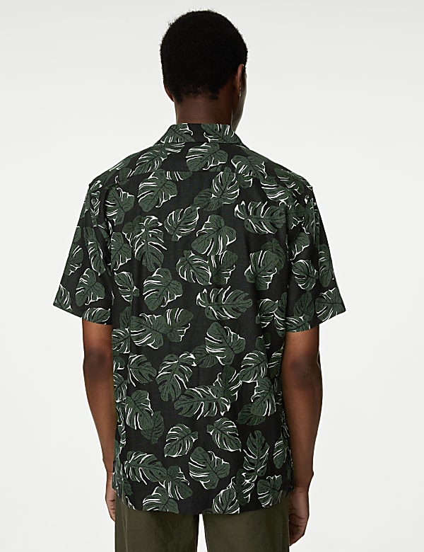 Easy Iron Linen Rich Floral Shirt