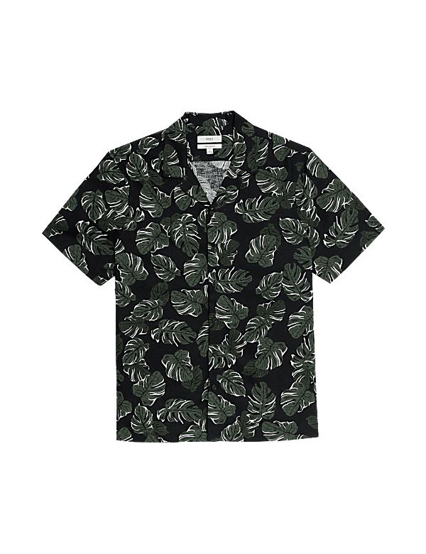 Easy Iron Linen Rich Floral Shirt