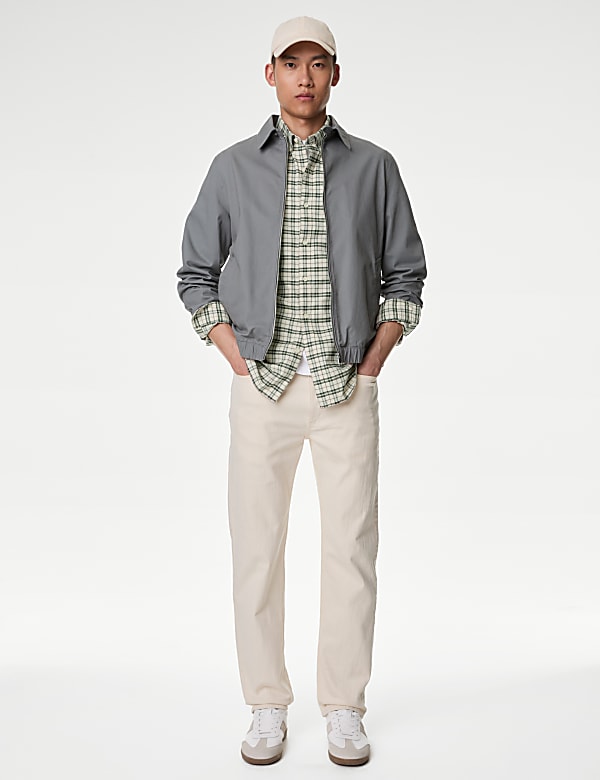 Easy Iron Pure Cotton Check Oxford Shirt
