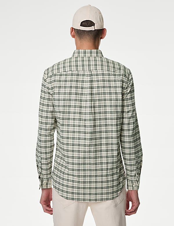 Easy Iron Pure Cotton Check Oxford Shirt