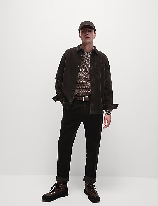 Pure Cotton Corduroy Overshirt