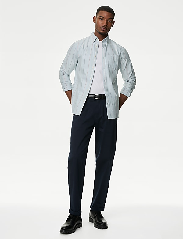 Pure Cotton Striped Oxford Shirt