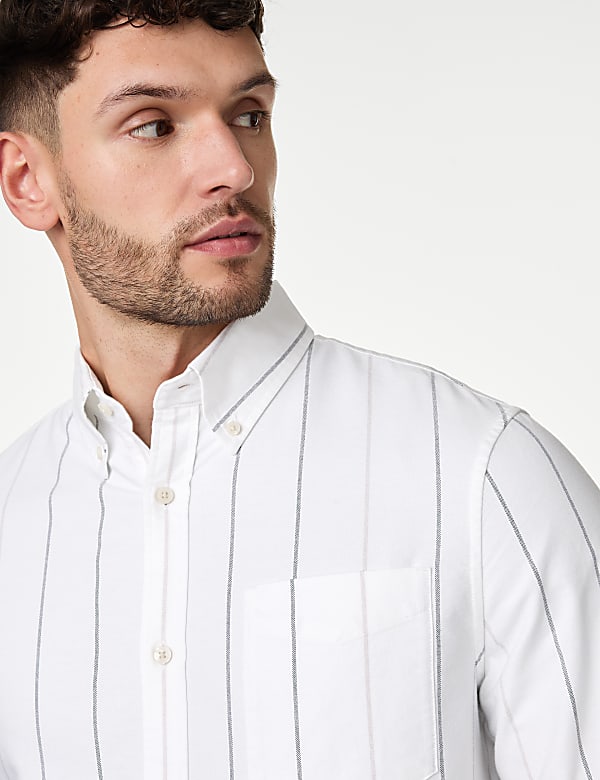 Pure Cotton Striped Oxford Shirt