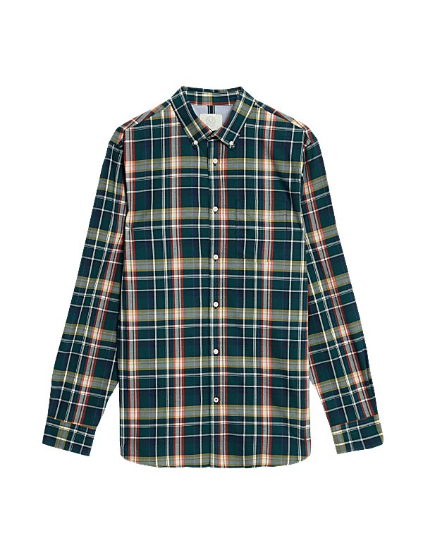 Cotton Rich Check Oxford Shirt